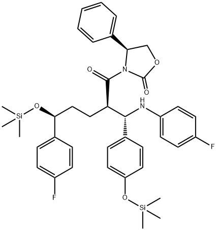 3-[(2R,5S)-5-(4-фторфенил)-2-[(S)-[(4-фторфенил(амино)]][4-[триметилсилил]-окси]фенил]метил]-1- оксо-5-[(триметилсилил)-окси]пентил]-4-фенил-(4S)-2-оксазолидинон